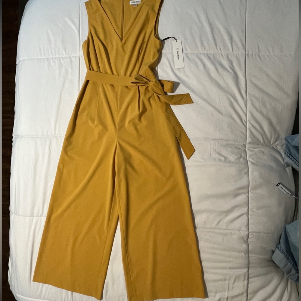 Calvin Klein Mustard Yellow Jumpsuit - Picture 7 of 8
